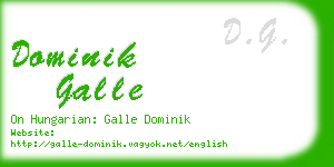 dominik galle business card